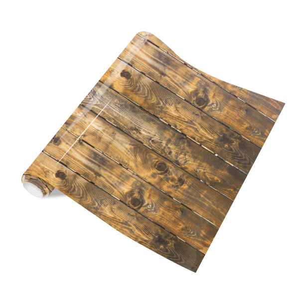 Tintnut Wood Pattern HTV Brown Wood Heat Transfer Vinyl White Wooden Planks Iron on Vinyl Vintage HTV for t-Shirts DIY