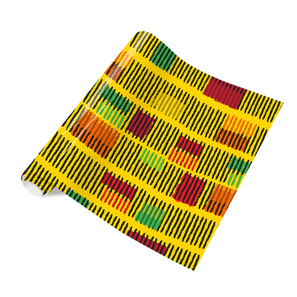 Tintnut Kente Pattern Printed Heat Transfer Vinyl Kwanzaa HTV Vinyl African Amercian Iron on Vinyl for Clothes DIY