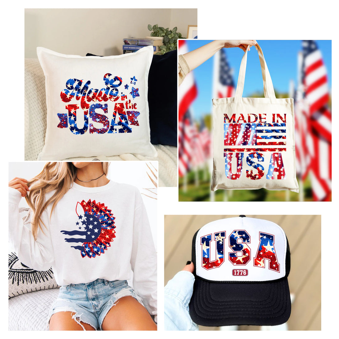 Htv Flags Tintnut 4th of July American Flag HTV US Flag Patterned Patriotic HTV ...