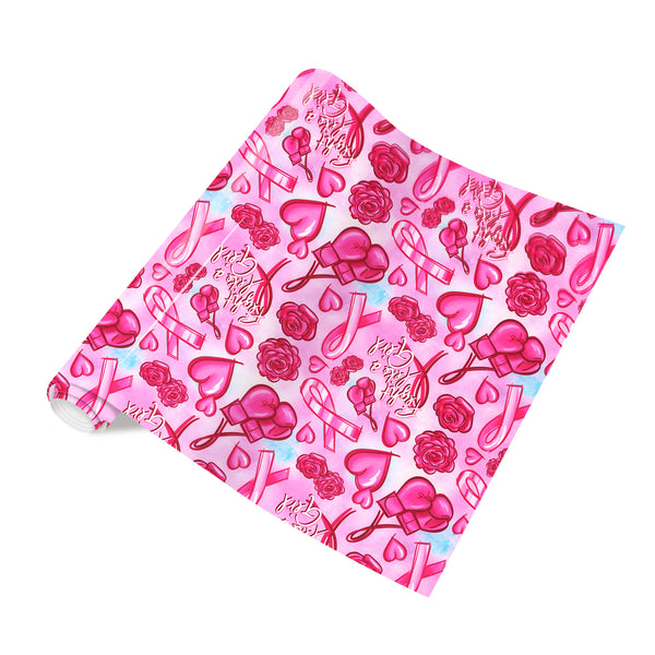 Tintnut Pink Ribbon HTV Vinyl Heat Transfer Breast Cancer Awareness HTV Iron on Vinyl for T-Shirts and Handbags Ribbon Patterned HTV Vinyl