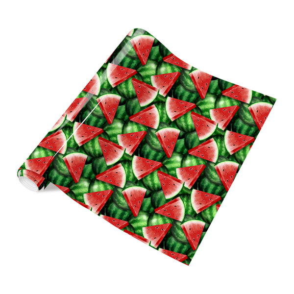 Tintnut Red and Green HTV Watermelon Patterned HTV Vinyl Heat Transfer Iron on Vinyl Fruit HTV Vinyl for T-Shirts Summer Iron on Vinyl