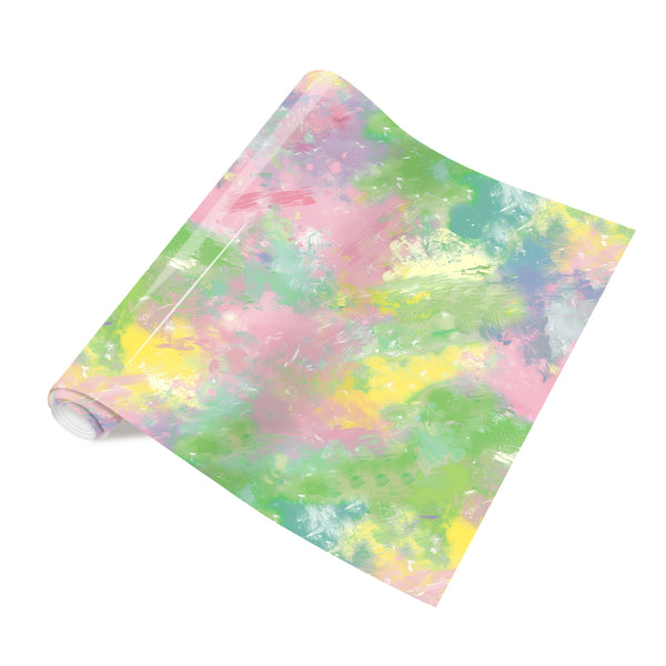 Tintnut Watercolor Art Green Blue Block Gradient Heat Transfer Vinyl Patterned HTV for Fabric Iron on Vinyl for T-Shirts