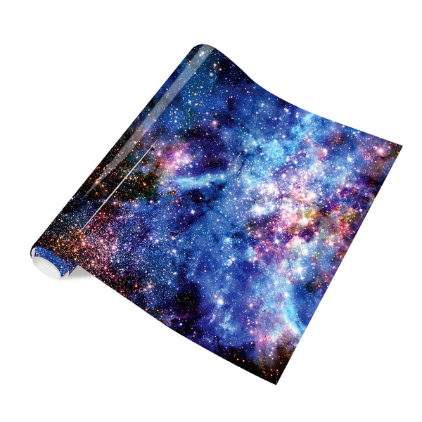 Tintnut Galaxy Vinyl Heat Transfer Stardust Starry Sky Background HTV Iron on Vinyl Watercolor Clouds Patterned HTV for DIY T-Shirts Hats Coats Handbags Pillow Crafts