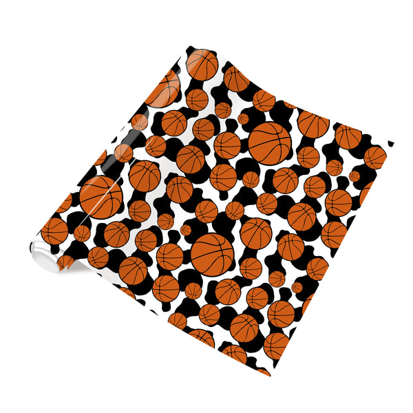 Tintnut Basketball HTV Heat Transfer Vinyl Patterned HTV Iron on Vinyl for T-Shirts Clothing Bags HTV Vinyl Craft
