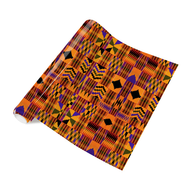 Tintnut Kwanzaa HTV Kente Pattern Printed Heat Transfer Vinyl African Amercian Iron on Vinyl for Clothes DIY