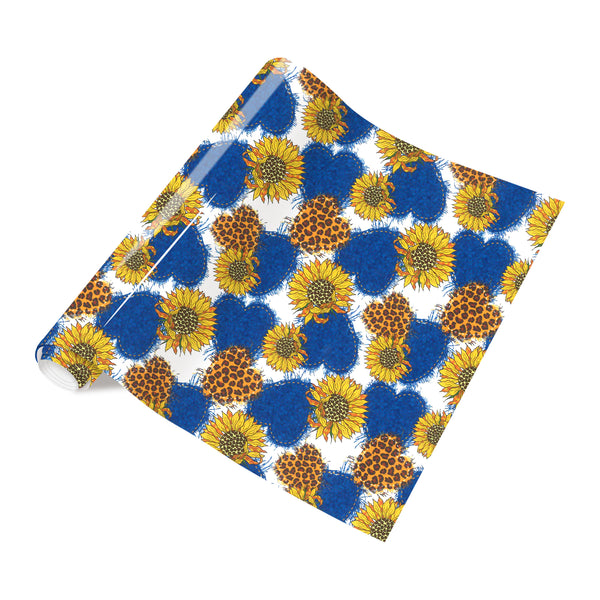 Tintnut Sunflower HTV Heat Transfer Vinyl Green HTV Black HTV Yellow HTV Floral HTV Iron On Vinyl for Flower Patterned HTV Vinyl