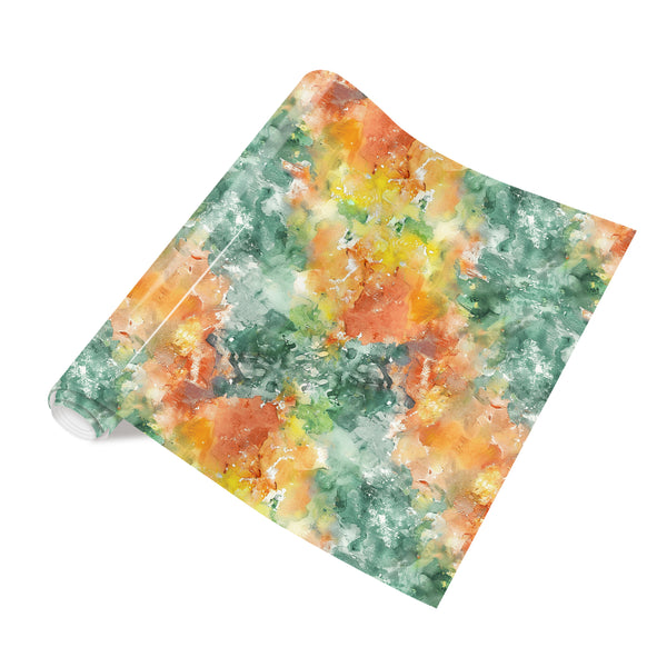 Tintnut Watercolor Art Yellow Orange Block Gradient Heat Transfer Vinyl Patterned HTV for Fabric Iron on Vinyl for T-Shirts