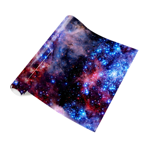 Tintnut Galaxy Vinyl Heat Transfer Stardust Starry Sky Background HTV Iron on Vinyl Watercolor Clouds Patterned for DIY T-Shirts Hats Coats Handbags Crafts