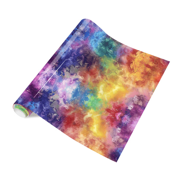 Tintnut Watercolor Art Colorful Tie Dye Block Gradient Heat Transfer Vinyl Patterned HTV for Fabric Iron on Vinyl for T-Shirts