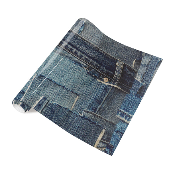 Tintnut Denim Vinyl Heat Transfer Printed HTV Vinyl Patterned HTV Distressed HTV Iron on Vinyl for T-Shirts DIY