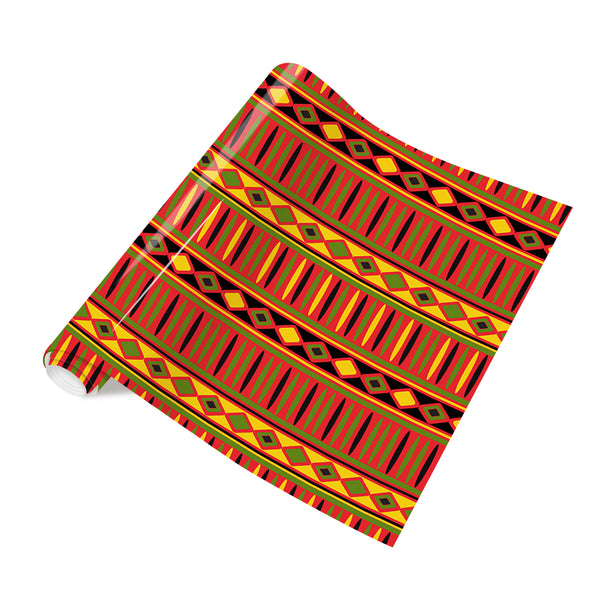 Tintnut Kwanzaa HTV African Amercian Iron on Viny Kente Pattern Printed Heat Transfer Vinyl for Clothes DIY