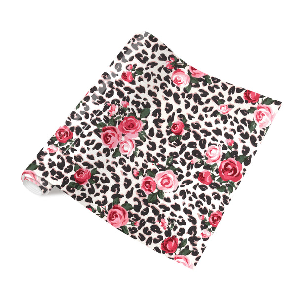 Tintnut Leopard Flower Heat Transfer Vinyl Rose Floral Pattern HTV Iron On Vinyl DIY T-Shirts Hats Clothes Canvas Bags