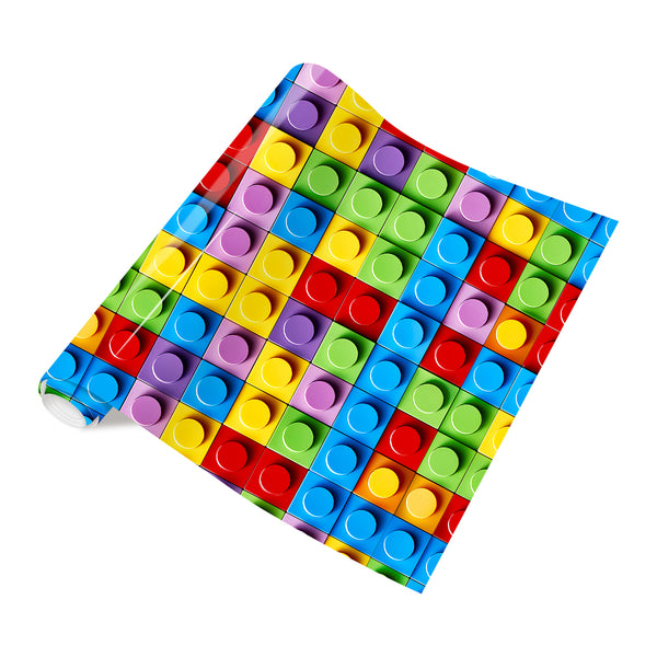 Tintnut Building Block HTV Vinyl Yellow and Red Heat Transfer Vinyl Green Blue HTV Vinyl Iron on Vinyl Toys Patterned HTV for T-Shirts