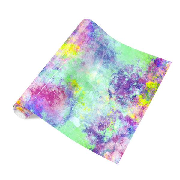 Tintnut Grungy Watercolor Heat Transfer Vinyl Neon Green Mix Patterned HTV Iron on Vinyl for T-Shirts, Clothing & Bags