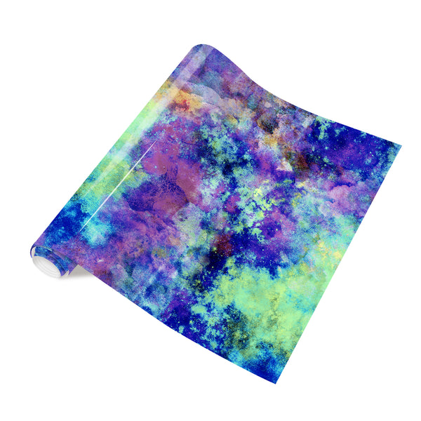 Tintnut Grungy Watercolor Heat Transfer Vinyl Neon Blue Burst Patterned HTV Iron on Vinyl for T-Shirts, Clothing & Bags DIY