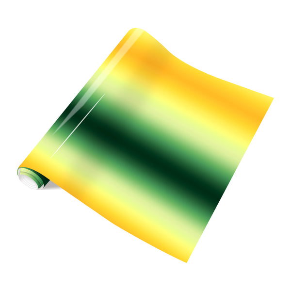 Tintnut Green Yellow Gradient Heat Transfer Vinyl Bright Heat Transfer Vinyl for T-Shirts DIY Patterned HTV Vinyl