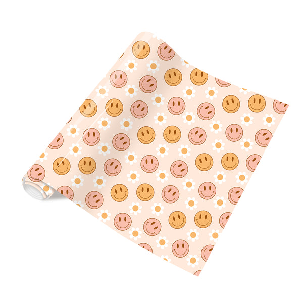 Tintnut Retro Heat Transfer Vinyl Retro HTV Vinyl Daisy Patterned HTV Groovy Heat Transfer Vinyl Iron on Vinyl for Tshirts DIY