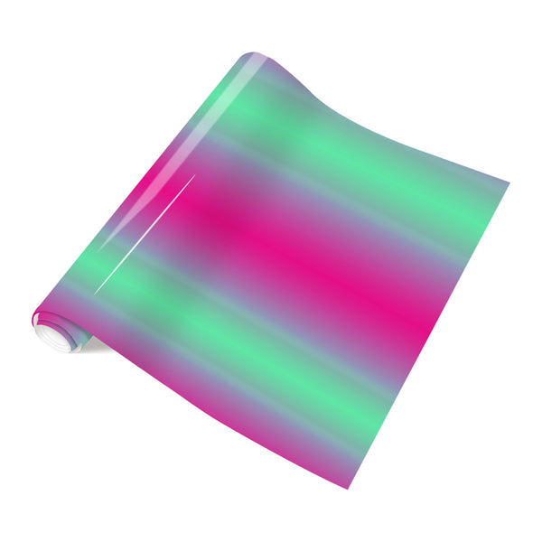 Tintnut Green Pink Gradient Heat Transfer Vinyl Bright Heat Transfer Vinyl for T-Shirts DIY Patterned HTV Vinyl