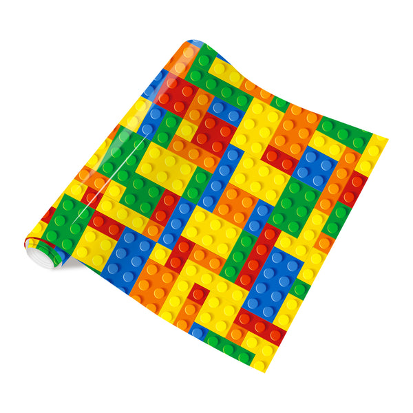 Tintnut Building Block HTV Vinyl Yellow and Red Heat Transfer Vinyl Toys Patterned HTV Iron on Vinyl Green Blue HTV Vinyl for T-Shirts
