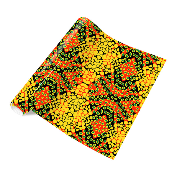 Tintnut Kwanzaa HTV Vinyl Kente Pattern Printed Heat Transfer Vinyl African Amercian Iron on Vinyl for Clothes DIY