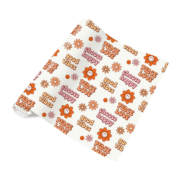 Tintnut Heat Transfer Vinyl Retro HTV Groovy Heat Transfer Vinyl Daisy Patterned HTV Iron on Vinyl for Tshirts DIY