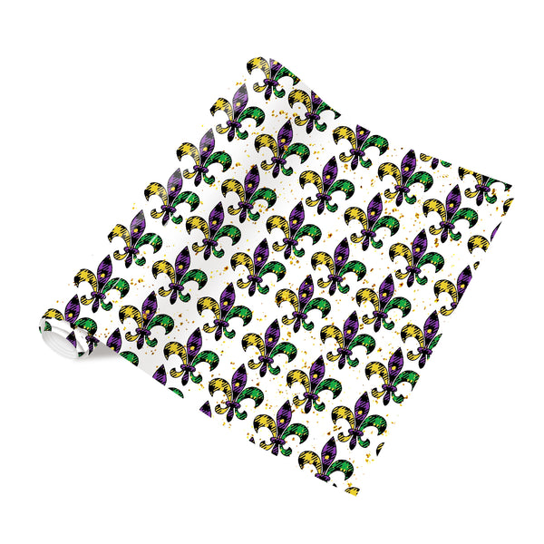 Tintnut Mardi Gras Heat Transfer Vinyl Purple HTV Vinyl Mardi Gras Patterned HTV Heat Transfer Vinyl for T-Shirts