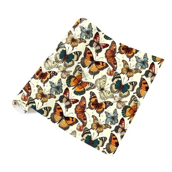 Tintnut Butterfly Heat Transfer Vinyl Colored Patterned Iron on Vinyl for T-Shirts Clothing Bags HTV Vinyl