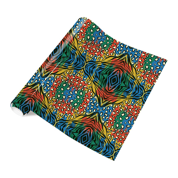 Tintnut Kwanzaa HTV Kente Pattern Printed Heat Transfer Vinyl African Amercian Iron on Vinyl for Clothes DIY