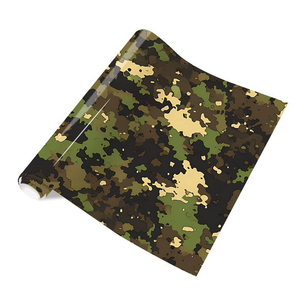 Tintnut Camo Patterned Vinyl Heat Transfer Patterned HTV Iron on Vinyl for T-Shirts Clothing Bags HTV Vinyl