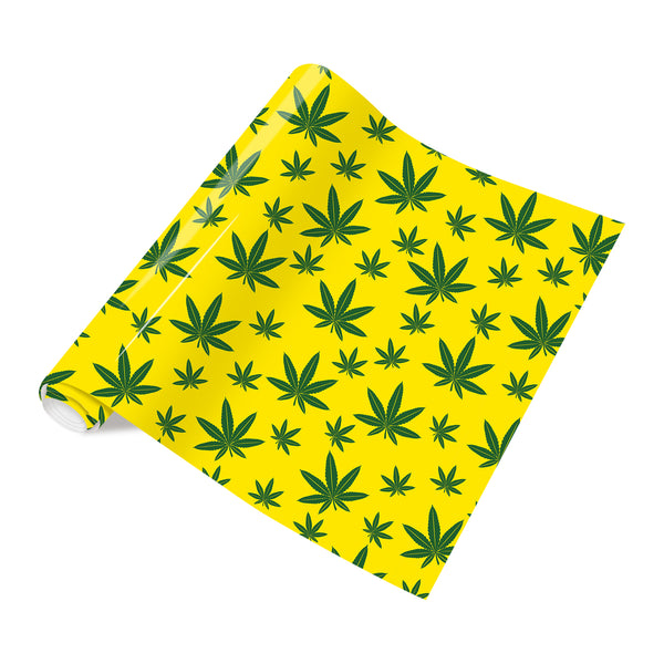Tintnut Rasta Cannabis Patterned HTV Vinyl Heat Transfer Marijuana Leaves Pattern HTV Iron-On Vinyl Tree Leaf HTV Vinyl for T-Shirts