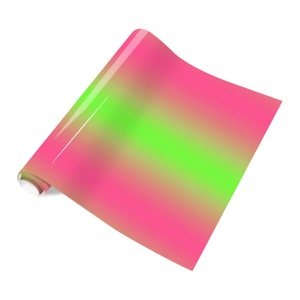 Tintnut Bright Green Pink Gradient Heat Transfer Vinyl Bright Heat Transfer Vinyl for T-Shirts DIY Patterned HTV Vinyl