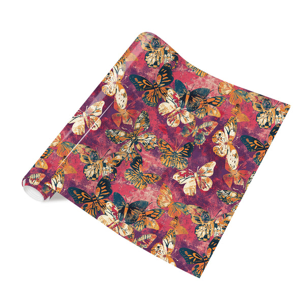 Tintnut Butterfly HTV Heat Transfer Vinyl Colored Patterned Iron on Vinyl for T-Shirts Clothing Bags HTV Vinyl