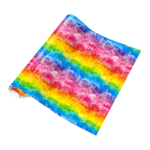 Tintnut Colorful Iridescent Rainbow Heat Transfer Vinyl Patterned HTV for Fabric Iron on Vinyl for T-Shirts Clothing