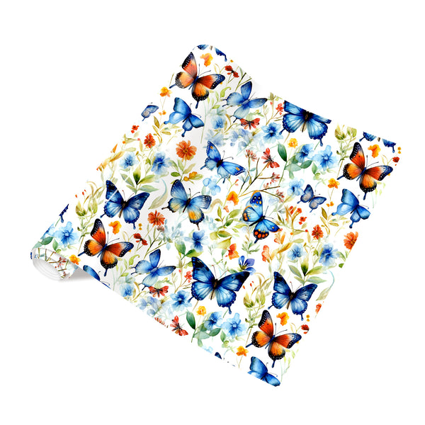 Tintnut Butterfly HTV Vinyl Heat Transfer Colored Patterned Iron on Vinyl for T-Shirts Clothing Bags HTV Vinyl