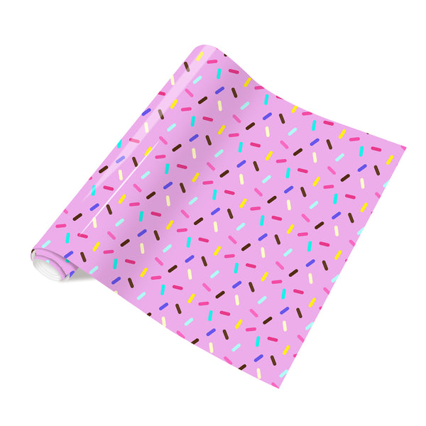 Tintnut Donut Sprinkle Vinyl Heat Transfer Sweet Bakes HTV Iron on Vinyl Patterned Printed Frosting Birthday Party Decor HTV DIY Hats Clothes