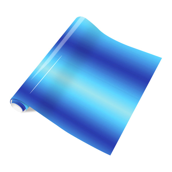 Tintnut Blue Gradient Heat Transfer Vinyl Bright Heat Transfer Vinyl for T-Shirts DIY Patterned HTV Vinyl