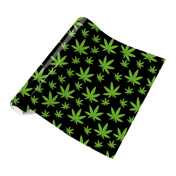 Tintnut Rasta Cannabis Patterned Vinyl Heat Transfer Marijuana Leaves Pattern HTV Vinyl Iron-On Vinyl Tree Leaf HTV Vinyl for T-Shirts
