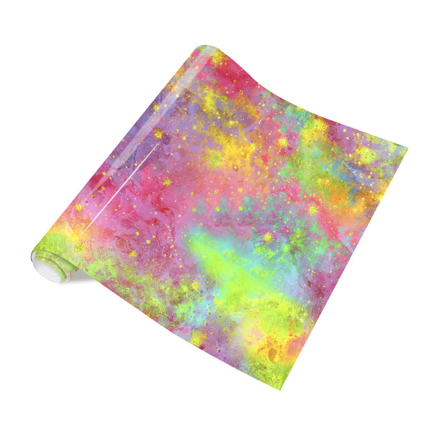 Tintnut Grungy Watercolor Heat Transfer Vinyl Neon Rainbow Splash Patterned HTV Iron on Vinyl for T-Shirts, Clothing & Bags