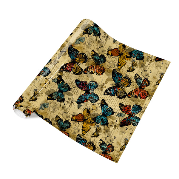Tintnut Butterfly Heat Transfer Vinyl Colored Patterned HTV Iron on Vinyl for T-Shirts Clothing Bags HTV Vinyl