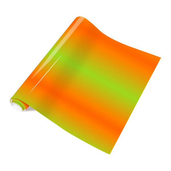 Tintnut Orange Green Gradient Heat Transfer Vinyl Bright Heat Transfer Vinyl for T-Shirts DIY Patterned HTV Vinyl