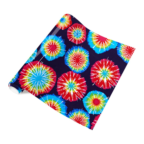 Tintnut Small Gradient Color Tie dye HTV Heat Transfer Vinyl Iron on Vinyl Seamless Swirl Patterned HTV for Tshirts DIY