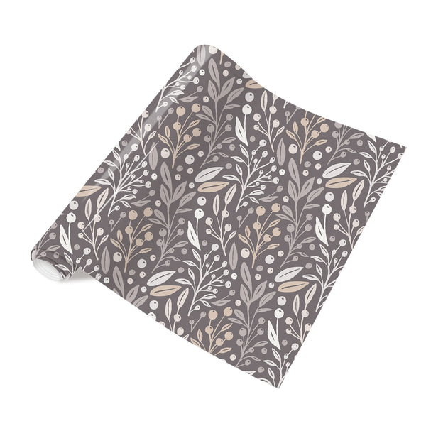 Tintnut Gray Boho HTV Heat Transfer Vinyl Leaves Patterned Heat Transfer Vinyl Boho Leaves HTV Iron on Vinyl for T-Shirts,Hat