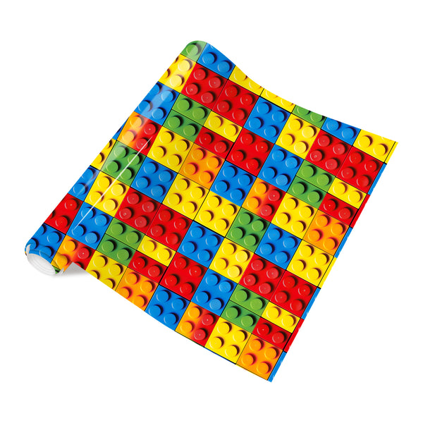 Tintnut Building Block Heat Transfer Vinyl Toys Patterned HTV Yellow and Red HTV Vinyl Iron on Vinyl Green Blue HTV Vinyl for T-Shirts