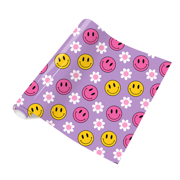 Tintnut Heat Transfer Vinyl Retro HTV Vinyl Groovy Heat Transfer Vinyl Daisy Patterned HTV Iron on Vinyl for Tshirts DIY