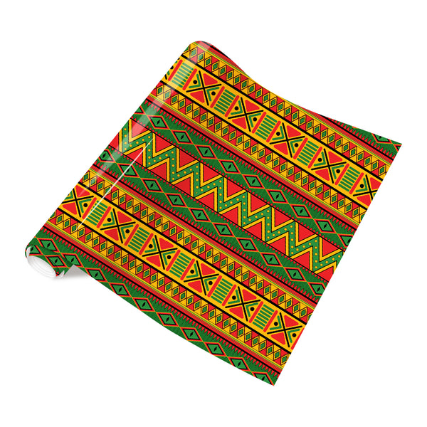 Tintnut Kente Pattern Printed HTV Vinyl African Amercian Kwanzaa Heat Transfer Vinyl Iron on Vinyl for Clothes DIY