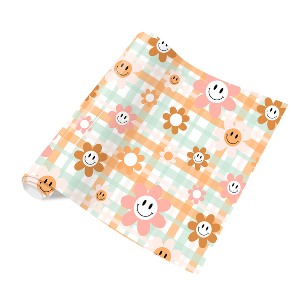 Tintnut Vinyl Heat Transfer Retro HTV Vinyl Groovy Heat Transfer Vinyl Daisy Patterned HTV Iron on Vinyl for Tshirts DIY