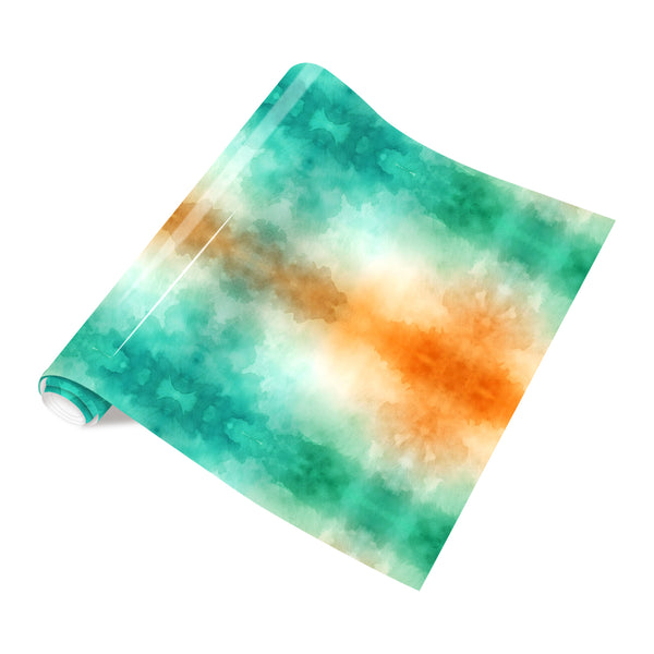 Tintnut Orange Pink Gradient Rainbow Heat Transfer Vinyl Patterned HTV for Fabric Iron on Vinyl for T-Shirts