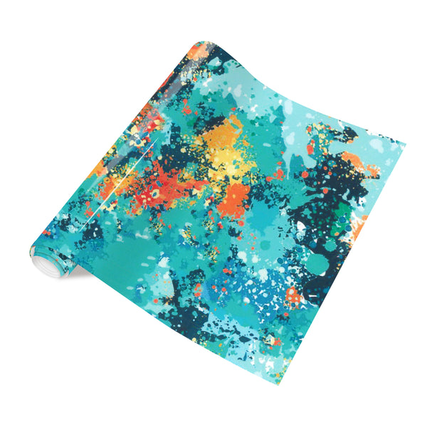 Tintnut Splash Patterned HTV Vinyl Turquoise Green Heat Transfer Vinyl HTV Ink Iron On Vinyl for T-Shirts Hats Clothes
