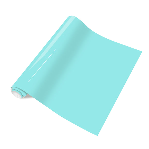 Tintnut AQUA BLUE Pastel Heat Transfer Vinyl Candy Color HTV Iron on Vinyl for T-Shirts Clothing Bags HTV Vinyl