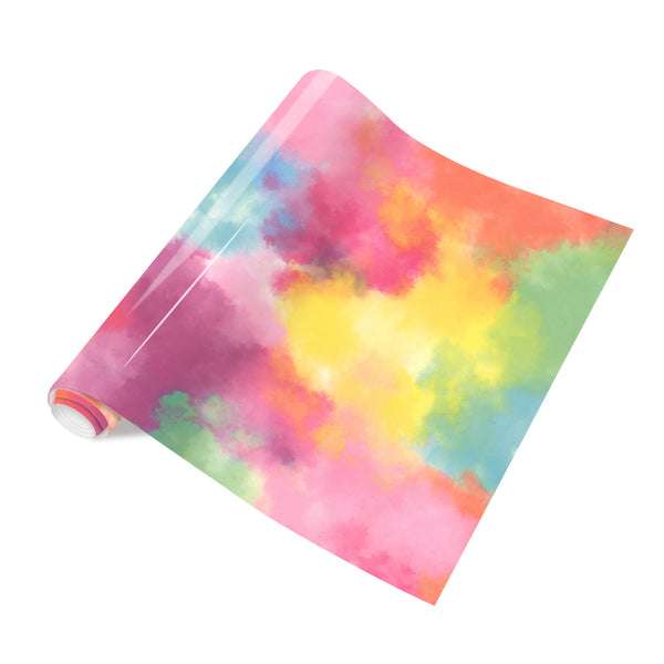 Tintnut Red Heat Transfer Vinyl HTV Vinyl Tie Dye for DIY T-Shirts, Fabric Clouds Patterned Vinyl